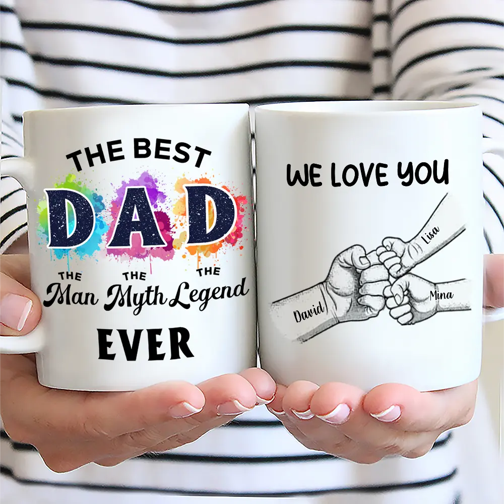Gift For Grandpa, Gift For Father, Funny - The Best Dad The Man The Myth - Personalized Mug
