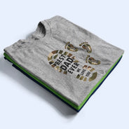 Dad - Children,Grandpa - Grandkids,Gift For Father,Gift For Grandpa,Top Market,Non-Eng,Icon,Confident - The Best Dad We Love You Footprints - Personalized T Shirt