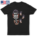 Dad - Children,Grandpa - Grandkids,Gift For Father,Gift For Grandpa,Top Market,Non-Eng,Icon,Confident - The Best Dad We Love You Footprints - Personalized T Shirt