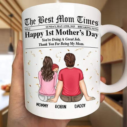 The Best Mom Times New Mom - Personalized Mug