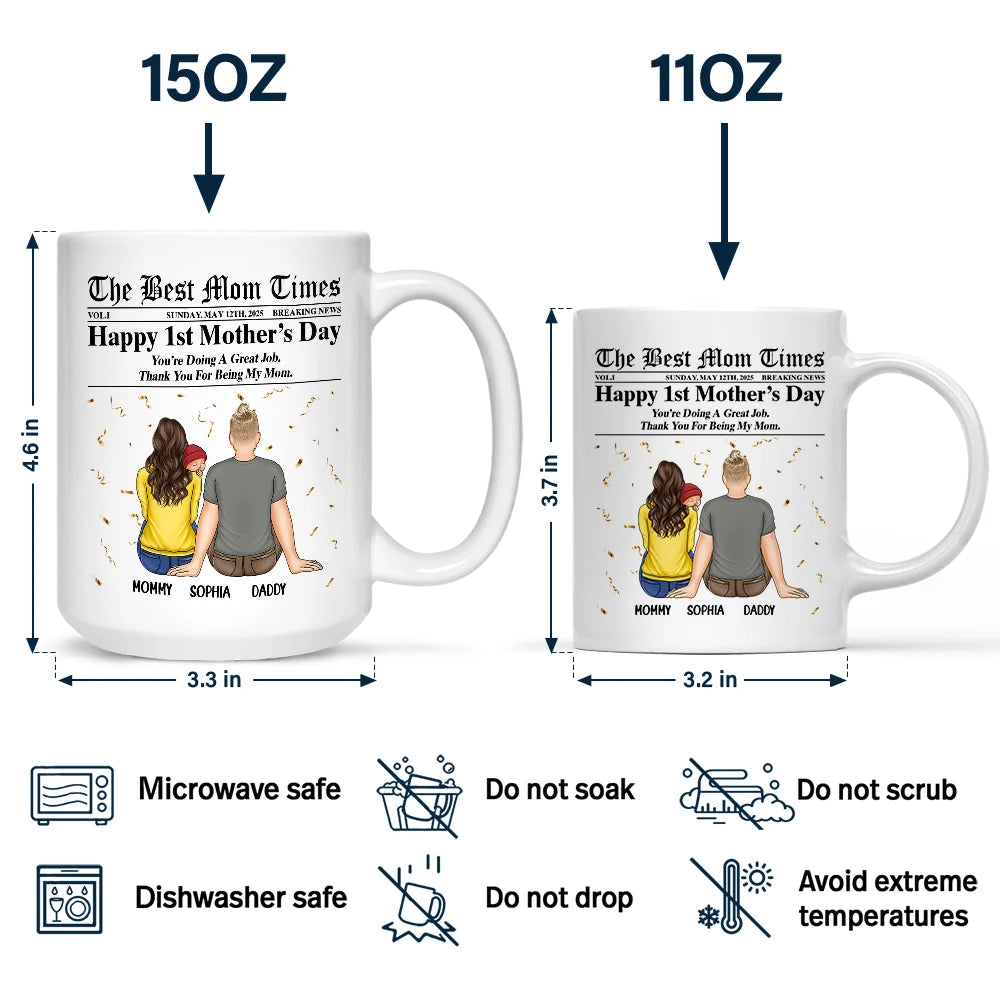 New Mom,New baby,Happy - The Best Mom Times New Mom - Personalized Mug