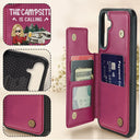 Gift For Yourself,Gift For Women,Gift For Men,Camping,Campsite,Happy - The Campsite Is Calling - Personalized Leather Flip Wallet Phone Case