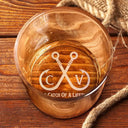Gift For Couples,Gift For Husband,Gift For Wife,Love - The Catch Of A Lifetime Couple Monogram - Personalized Engraved Whiskey Glass
