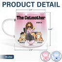 Cat Lovers, Cat Mom, Pet Lovers, Happy - The Catmother - Personalized Gradient Glass Mug