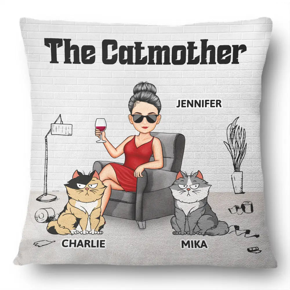 The Catmother - Personalized Pillow