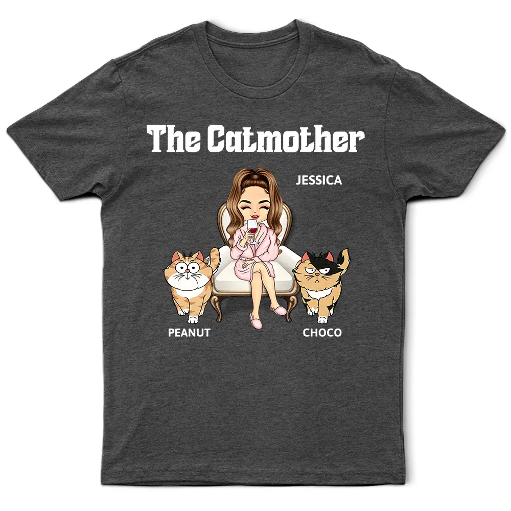 The Catmother Cool Outfit For Cat Lady - Personalized T Shirt