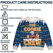 Christmas,Family,Icon,Happy - The Cookie Crew Family - Personalized Unisex Ugly Sweater