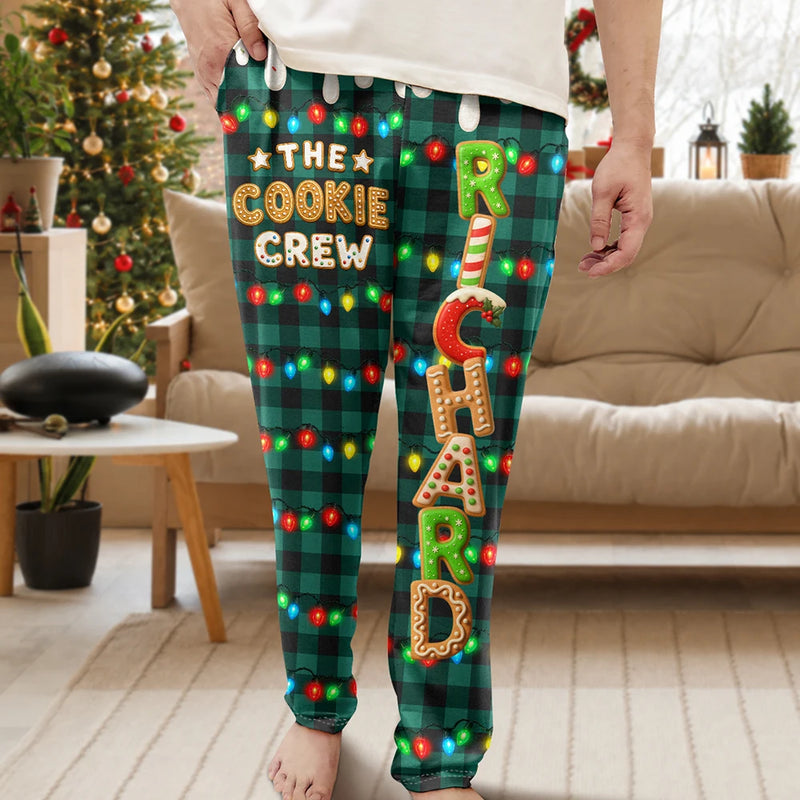 Top Market, Christmas, Family, Icon, Happy - The Cookie Crew Family Gingerbread Name - Personalized Sweatpants