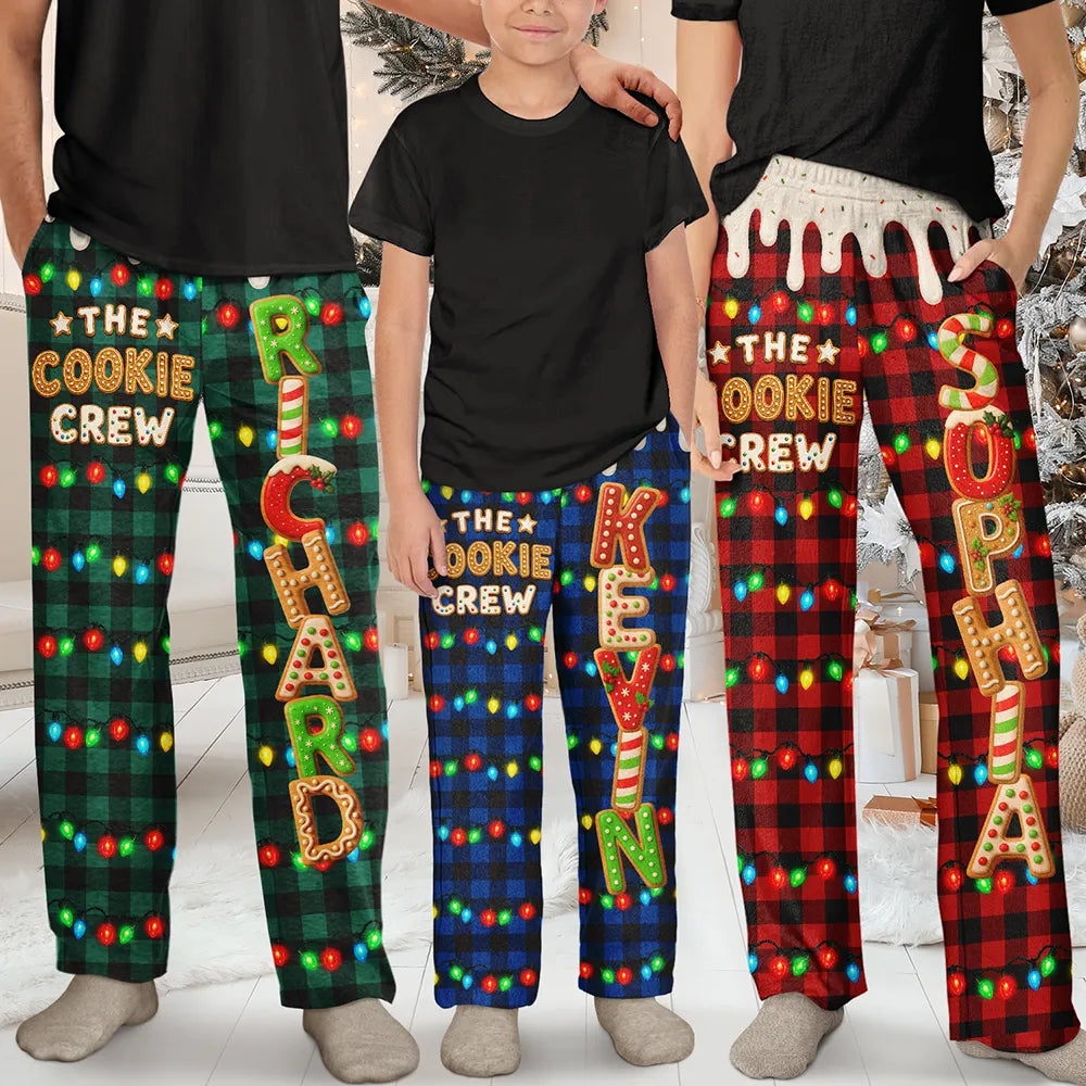 Top Market, Christmas, Family, Icon, Happy - The Cookie Crew Family Gingerbread Name - Personalized Sweatpants