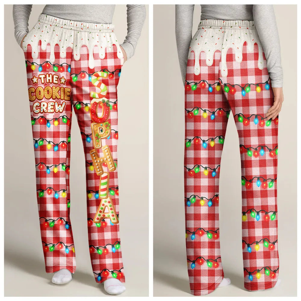 Top Market, Christmas, Family, Icon, Happy - The Cookie Crew Family Gingerbread Name - Personalized Sweatpants