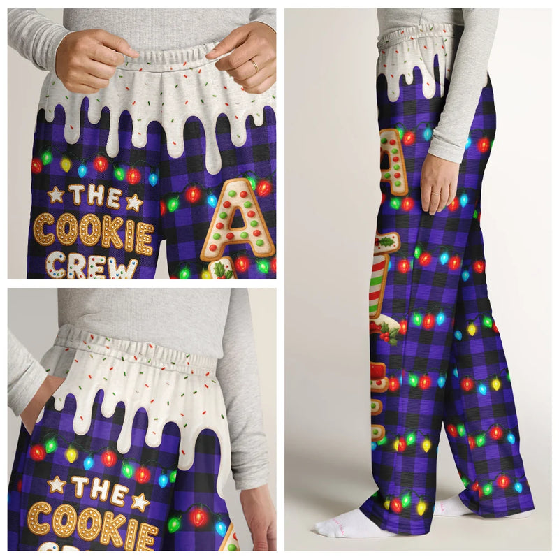 Top Market, Christmas, Family, Icon, Happy - The Cookie Crew Family Gingerbread Name - Personalized Sweatpants