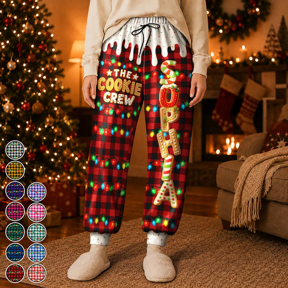Top Market, Christmas, Family, Icon, Happy - The Cookie Crew Family Gingerbread Name - Personalized Sweatpants