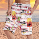 Gift For Father, Gift For Grandpa, Summer, Funny - The Coolest Pop Dad Grandpa Tropical Summer - Personalized Unisex Beach Shorts