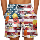 Gift For Father, Gift For Grandpa, Summer, Funny - The Coolest Pop Dad Grandpa Tropical Summer - Personalized Unisex Beach Shorts