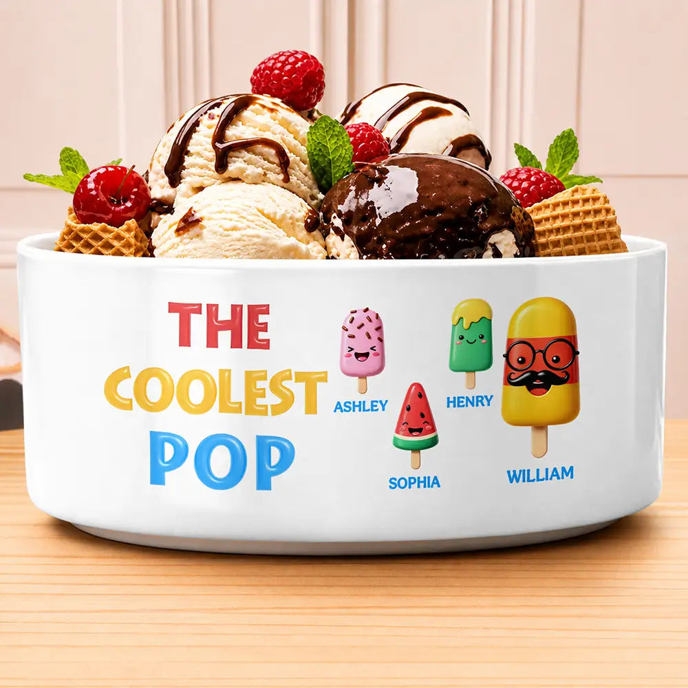 The Coolest Pop Funny Cartoon 3D Effect Ice Cream - Personalized Serving Bowl