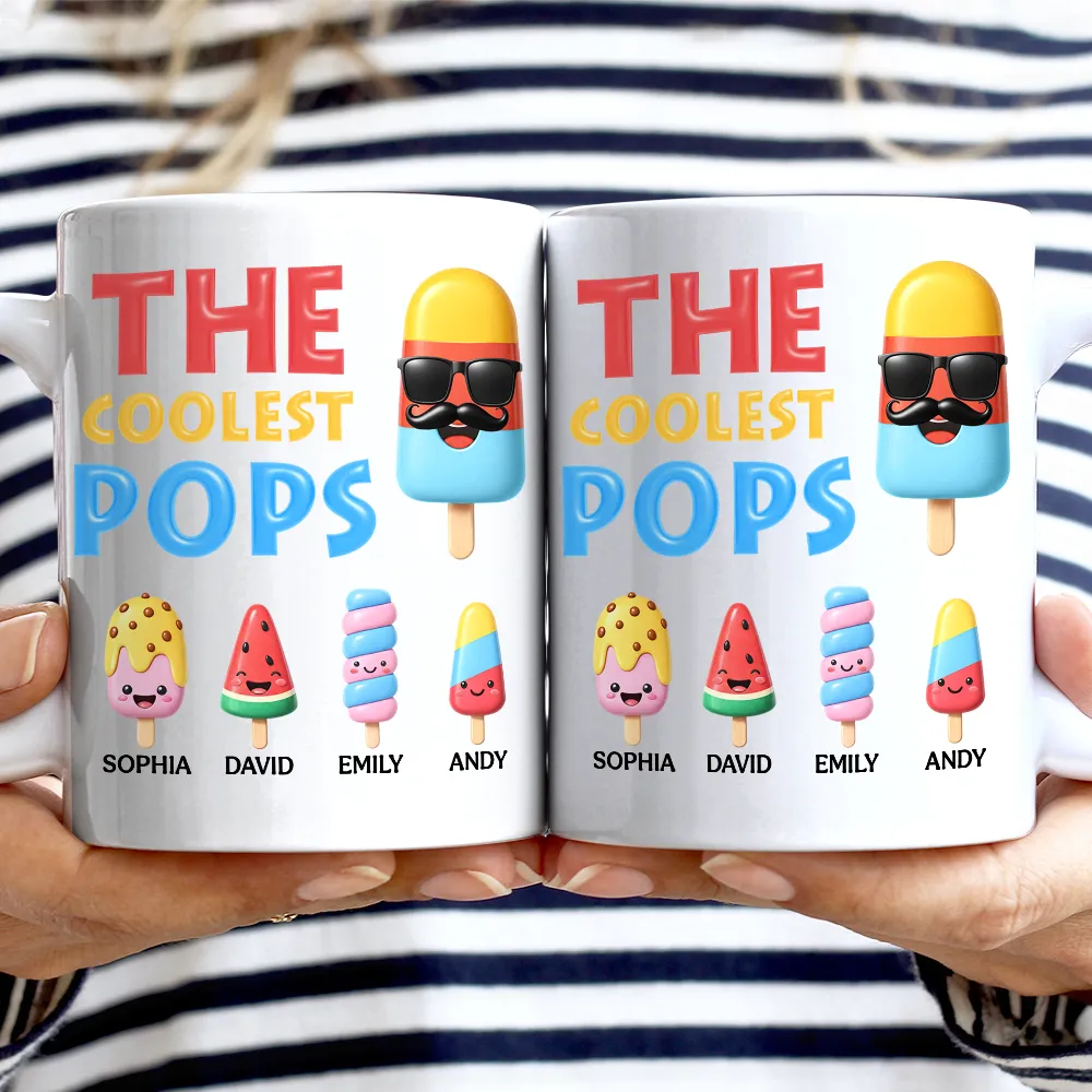 Gift For Husband,Gift For Yourself,Gift For Men,Gift For Father,Gift For Grandpa,Non-Eng,Icon,Humorous - The Coolest Pop Grandpa Dad - Personalized Mug