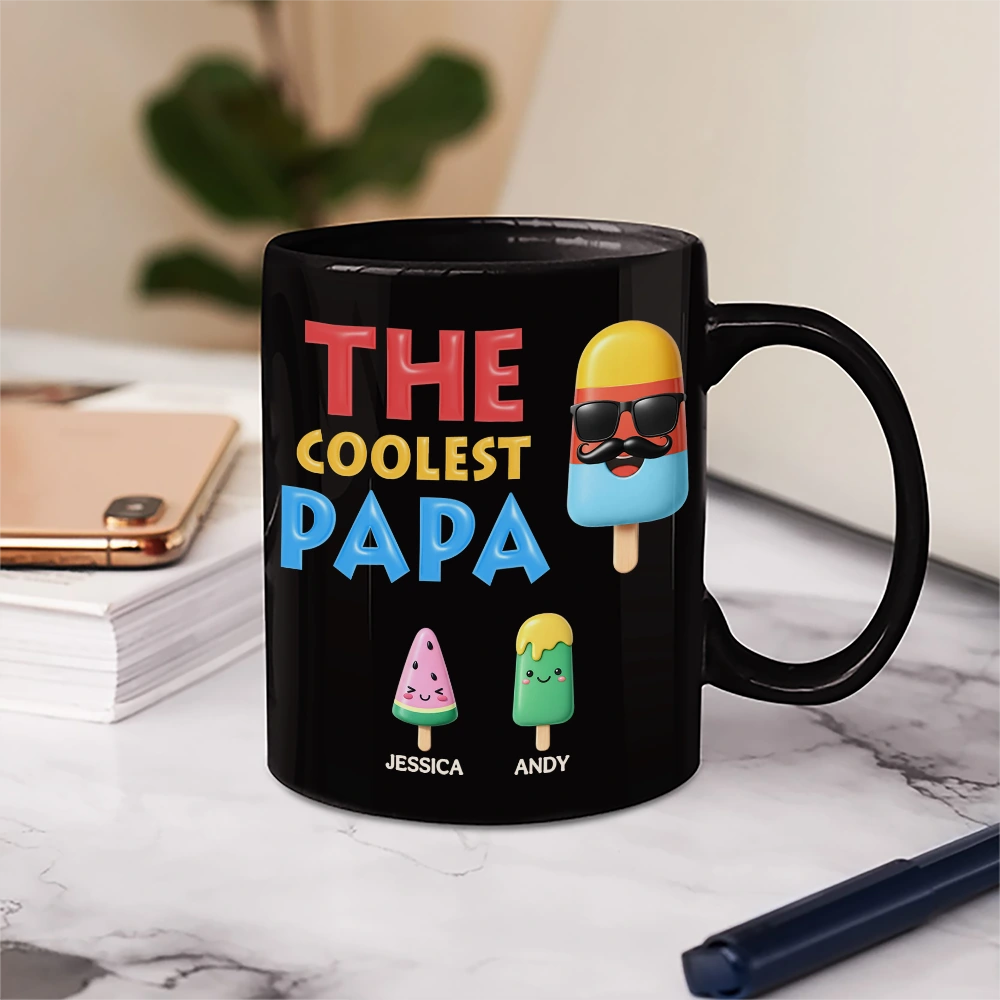 Gift For Husband,Gift For Yourself,Gift For Men,Gift For Father,Gift For Grandpa,Non-Eng,Icon,Humorous - The Coolest Pop Grandpa Dad - Personalized Mug
