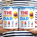 Gift For Husband, Gift For Grandpa, Gift For Father, Funny - The Coolest Pop Grandpa Dad - Personalized White Edge-to-Edge Mug