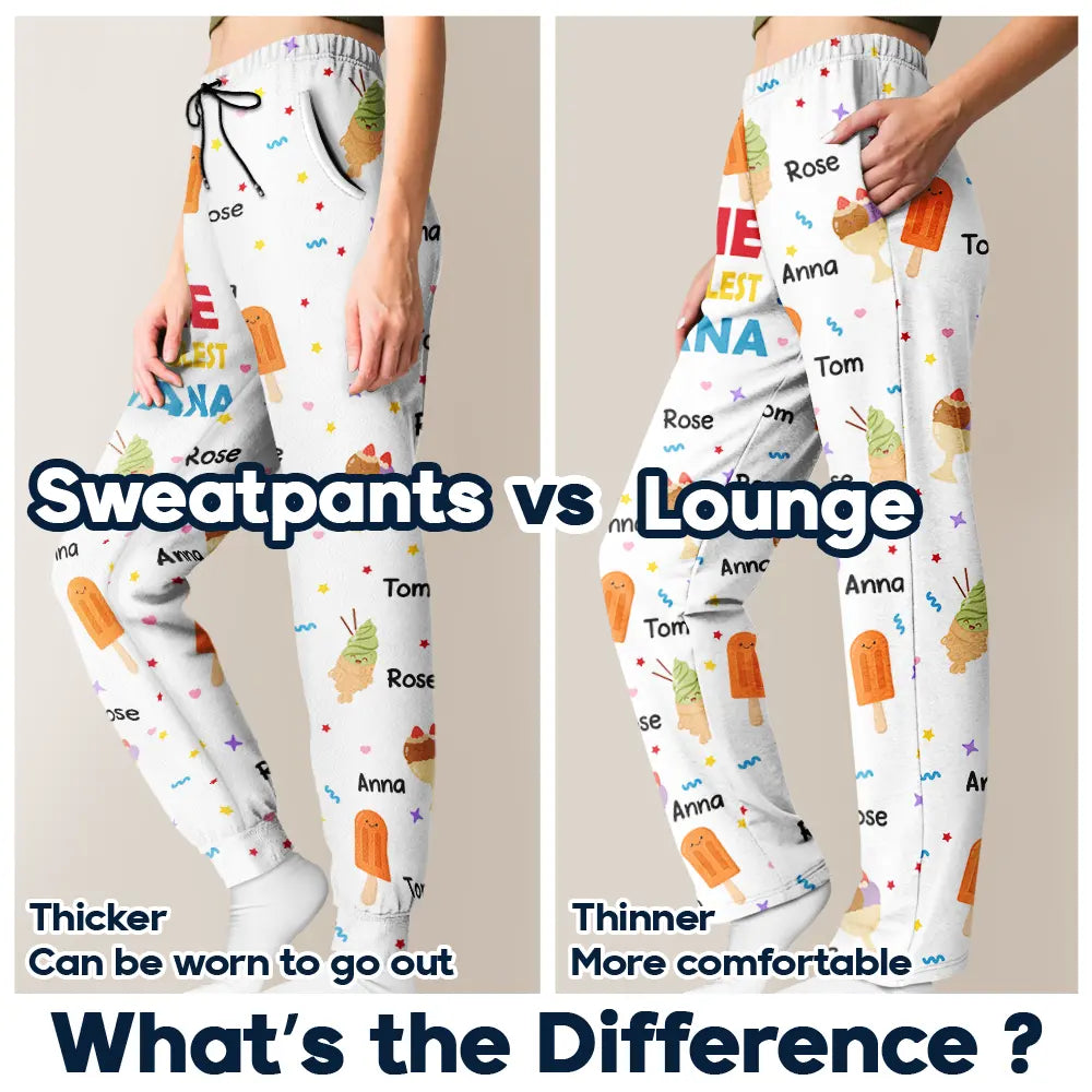 Gift For Grandpa,Gift For Grandparents,Gift For Grandma,Gift For Father,Gift For Mother,Happy - The Coolest Pop Nana - Personalized Pajama Pants