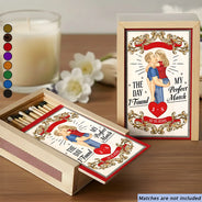 Gift For Couples, Gift For Husband, Gift For Wife, Gift For Boyfriend, Happy - The Day I Found My Perfect Match - Personalized Wooden Matchbox