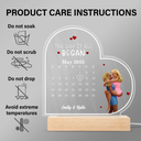 Gift For Couples,Gift For Husband,Gift For Wife,Gift For Girlfriend,LGBT,Love - The Day It All Began - Personalized 3D Led Light Wooden Base