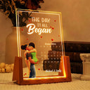 Gift For Couples,Gift For Husband,Gift For Wife,Gift For Girlfriend,LGBT,Love - The Day It All Began With Couple Names - Personalized Night Light