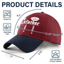 Gift For Father,Happy,Dad's Hobby,Non-Eng,Humorous - The Dockfather Nautical Dad Custom Kid Name - Personalized Embroidered Two Tone Cap