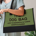 Happy,Dog Lovers,Dog Mom,Cat Lovers,Pet Lovers - The Dog Bag - Personalized Canvas Tote Bag