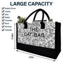 Happy, Dog Lovers, Dog Mom, Cat Lovers, Pet Lovers - The Dog Bag Chinoiserie Toile - Personalized Canvas Tote Bag