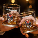 Dog Lovers,Dog Mom,Dog Dad,Happy - The Dogfather - Personalized Whiskey Glass