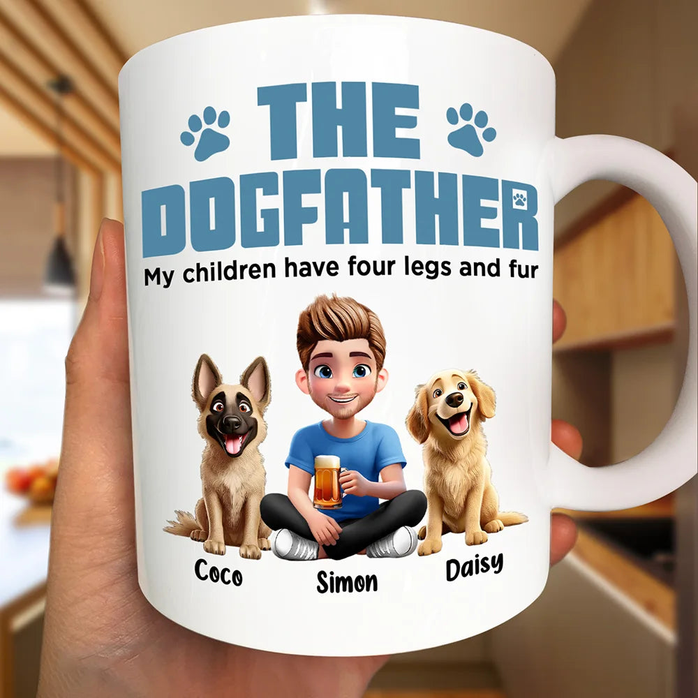 Le Parrain des Chiens : Mes enfants ont quatre pattes et de la fourrure - Tasse personnalisée