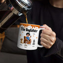 Cat Lovers,Cat Mom,Cat Dad,Happy - The Dogmother Dogfather - Personalized White Edge-to-Edge Mug