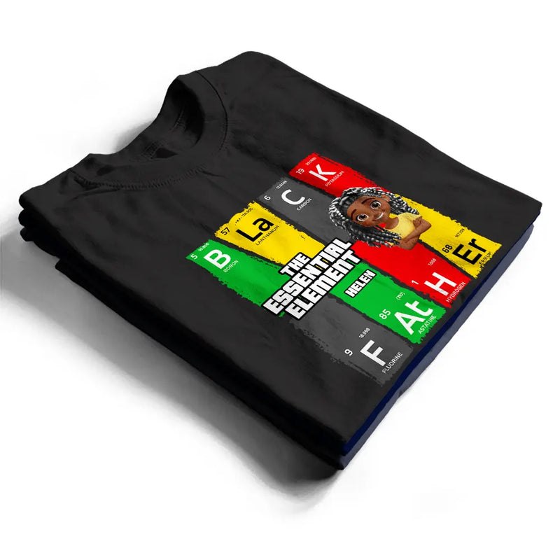 Gift For Father, Happy, Gift For Grandpa, Afro Dad - The Essential Elements - Personalized T Shirt