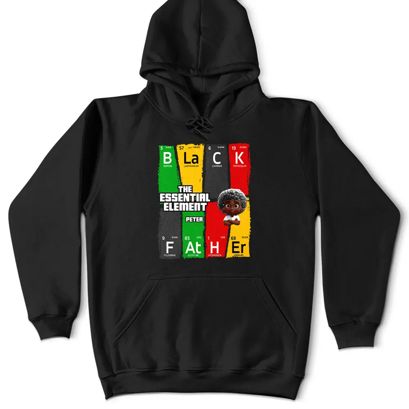 Gift For Father, Happy, Gift For Grandpa, Afro Dad - The Essential Elements - Personalized T Shirt