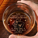Gift For Husband,Gift For Boyfriend,Gift For Couples,Funny - The Face I Want To Sit On Spicy Couple - Personalized Engraved Whiskey Glass