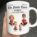 Family,Happy,Gift For Women,Gift For Men - The Family Times Newspaper Theme - Personalized Mug