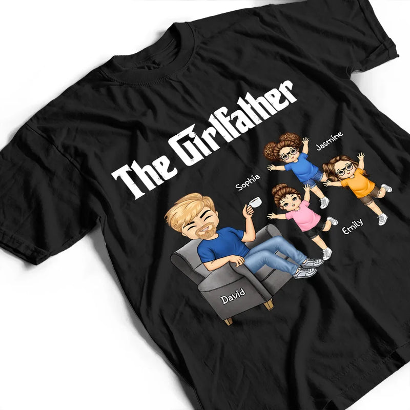 Gift For Father, Dad - Daughters (Young), Happy - The Girlfather - Personalized T Shirt