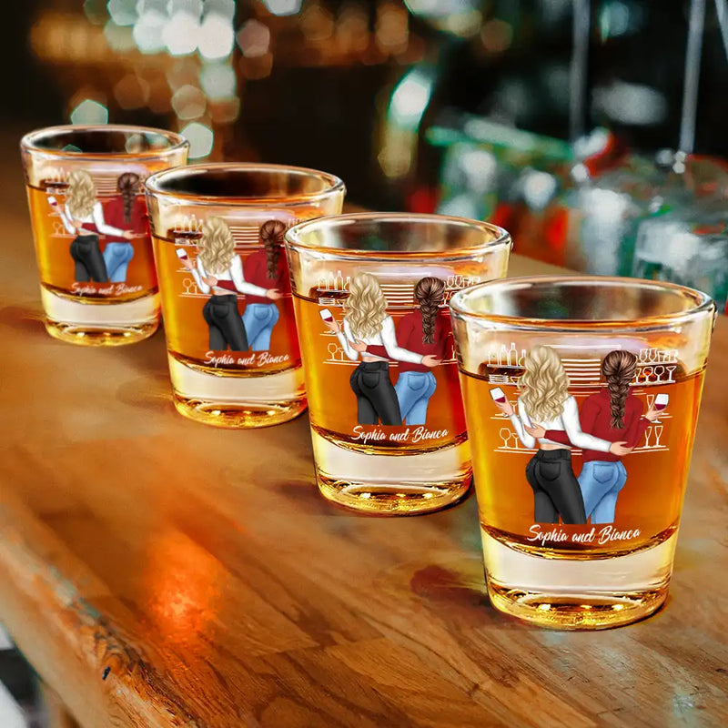 Gift For Bestie - The Glue Holding Together - Personalized Shot Glass