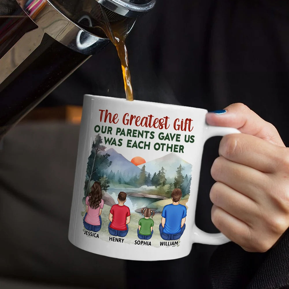 Le plus beau cadeau que nos parents nous ont offert - Cadeau pour sœurs, frères, frères et sœurs, famille - Tasse personnalisée