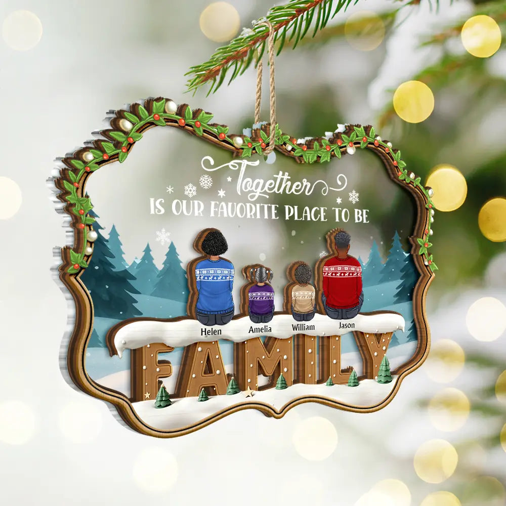 Family,Gift For Sibling,Love,Christmas - The Greatest Gift Our Parents Gave Us Was Each Other - Personalized 2-Layered Mix Ornament