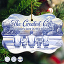 Medallion Ceramic Ornament - The Greatest Gift Our Parents Gave Us Was Each Other Toile Art Family - Personalized Medallion Ceramic Ornament