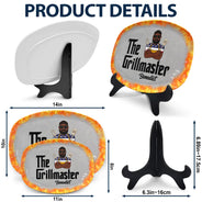 Grilling, Gift For Father, Happy - The GrillFather Master - Personalized Plate