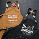 Gift For Father, Gift For Grandpa, Gift For Men, Grilling, Humorous - The Grillfather Best Flipping Dad Ever - Personalized Embroidered Apron