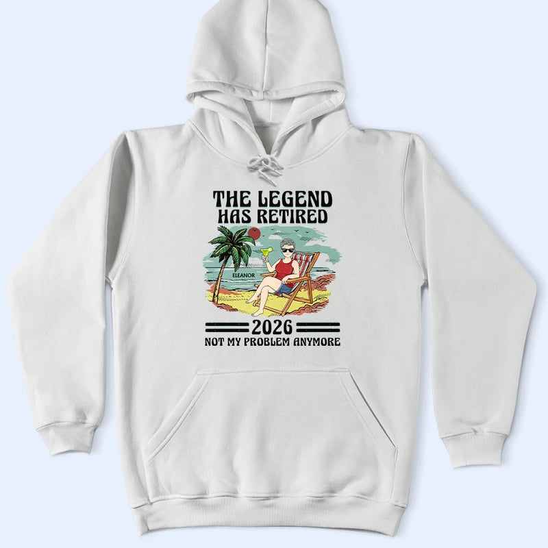The Legend Has Retired Vintage - Retirement Gift For Beach Lovers, Dad, Mom, Grandpa, Grandma - Personalized T Shirt