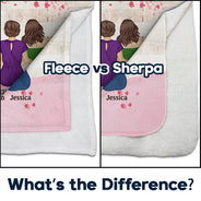 Gift For Women,Gift For Mother,Single Mom,Mom - Daughters (Adult),Mom - Daughters (Young),Mom - Sons,Mom - Children,Love - The Love Between A Mother & Her Daughters Sons - Personalized Fleece Blanket, Sherpa Blanket