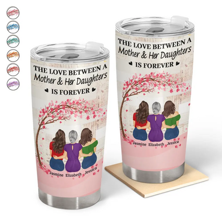 The Love Between A Mother & Her Daughters Sons - Personalized Tumbler