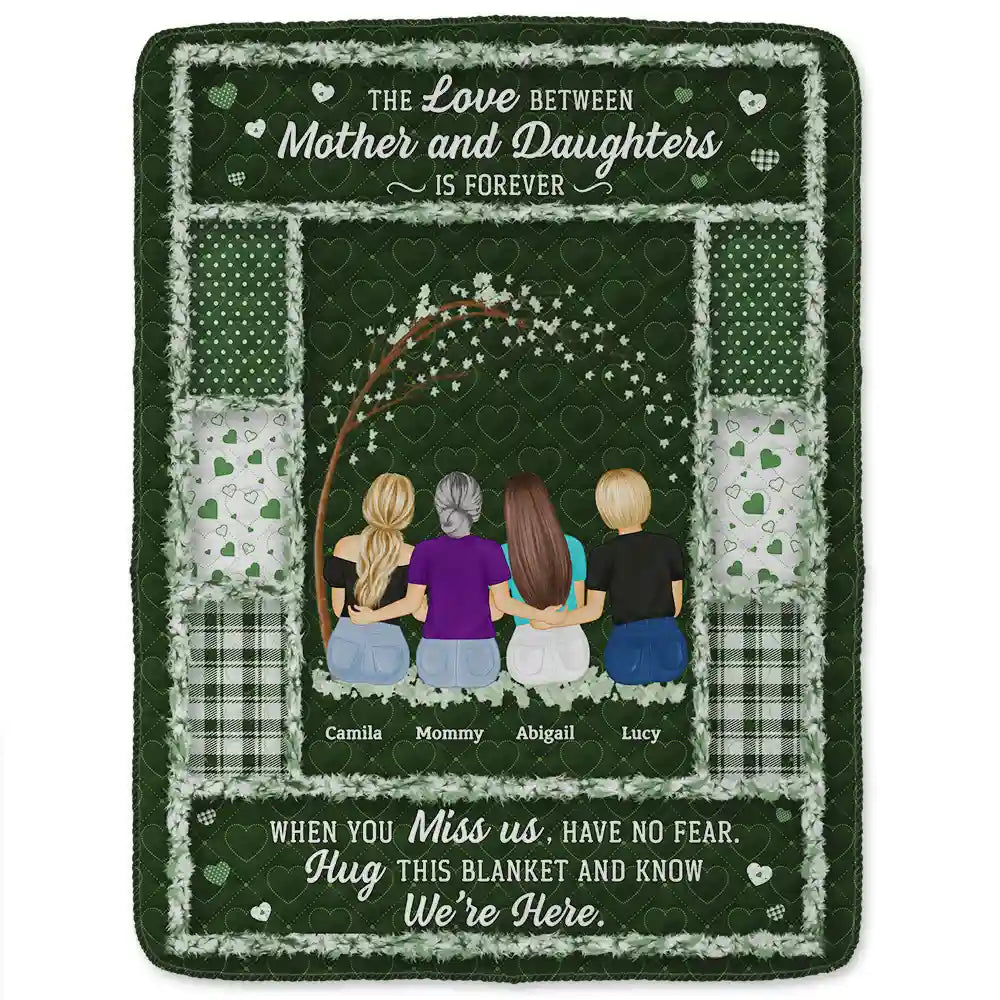 Gift For Women,Gift For Mother,Mom,Daughters,Gift For Daughter,Love - The Love Between Mother And Daughters - Personalized Fleece Blanket, Sherpa Blanket