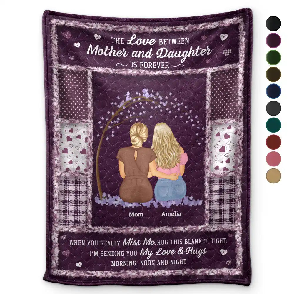 Gift For Women,Gift For Mother,Mom,Daughters,Gift For Daughter,Love - The Love Between Mother And Daughters - Personalized Fleece Blanket, Sherpa Blanket