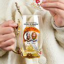 Gift For Mother,Mom - Daughters (Adult),Happy - The Love Between Mother & Daughter - Personalized Glass Flower Tea Cup