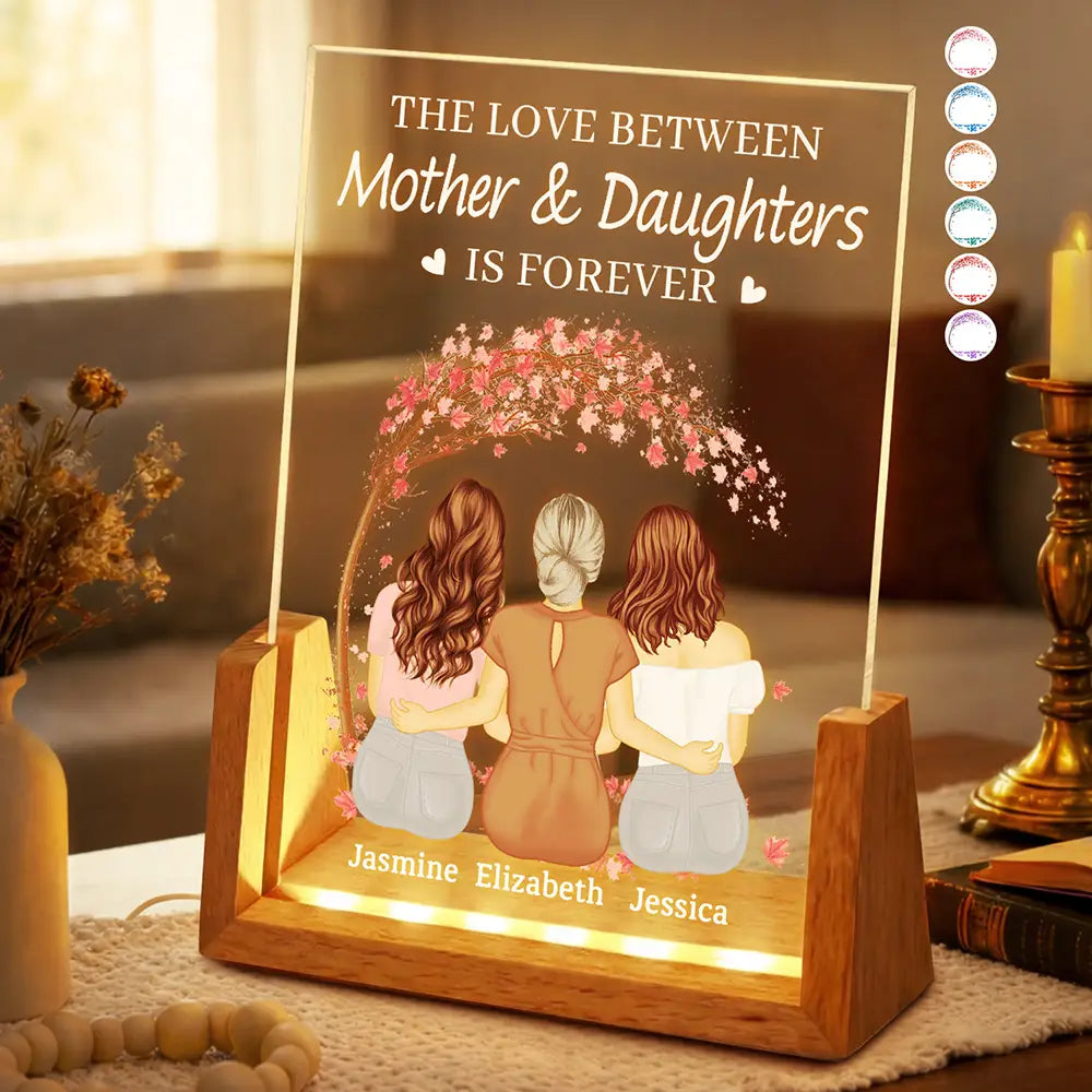 The Love Between Mother & Daughters Is Forever - Personalized Night Light